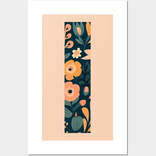 Whimsical Floral Letter I Posters and Art